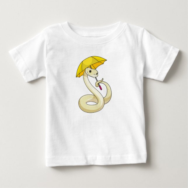T-shirt Pour Bébé Serpent avec parapluie (Devant)