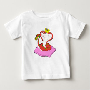 T-shirt Pour Bébé Serpent comme roi avec Couronne