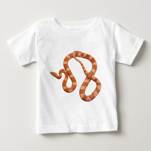 T-shirt Pour Bébé Serpent de maïs albinos (Devant)