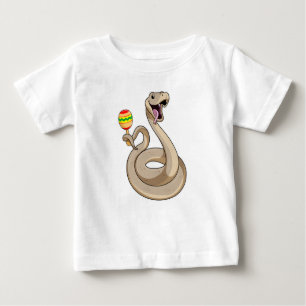 T-shirt Pour Bébé Serpent en musicien avec Maracas