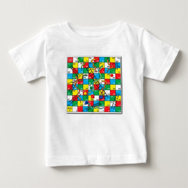 T-shirt Pour Bébé serpent et échelle (Devant)
