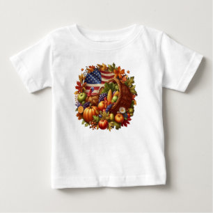 T-shirt Pour Bébé Serre de dinde américaine/américaine/Thanksgiving