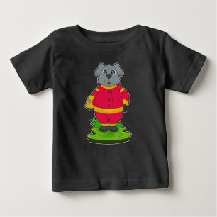 T-shirt Pour Bébé Service des pompiers de chien