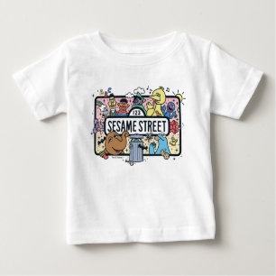 T-shirt Pour Bébé Sésame Sésame Sesame Pals signe de Doodle