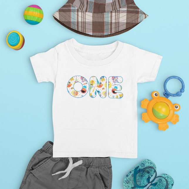 T-shirt Pour Bébé Sesame Street Confetti Motif Premier anniversaire (T-shirt with outfit)