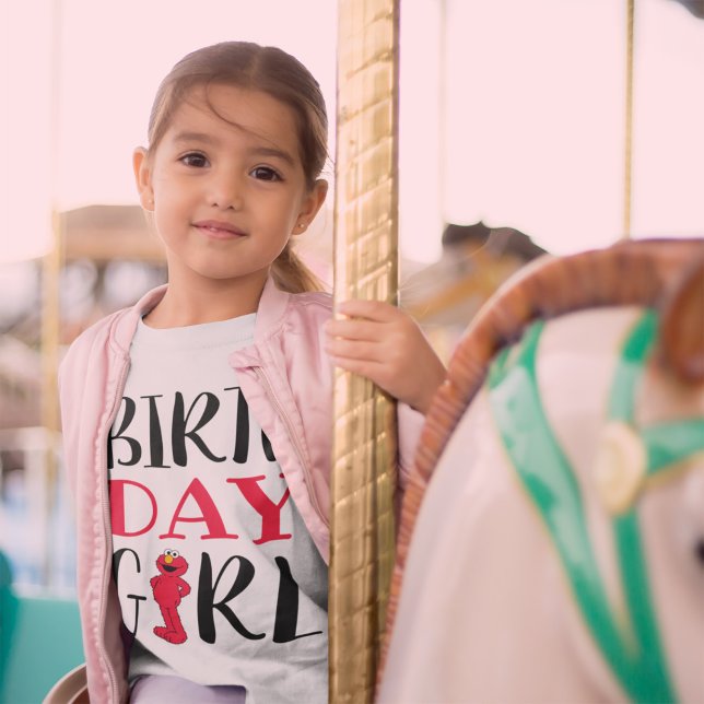 T-shirt Pour Bébé Sesame Street | Elmo- Fille d'anniversaire (Créateur téléchargé)