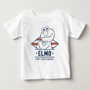T-shirt Pour Bébé Sesame Street   Elmo pour Président Vintage