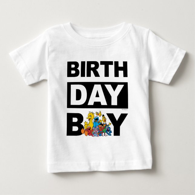 T-shirt Pour Bébé Sesame Street et Pals Birthday Boy (Devant)