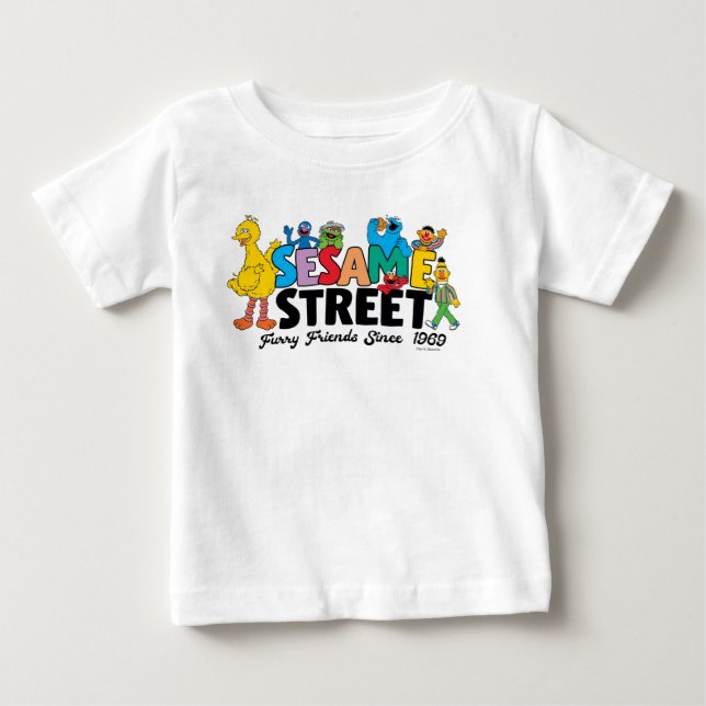 T-shirt Pour Bébé Sesame Street | Les amis à fourrure depuis 1969 (Devant)