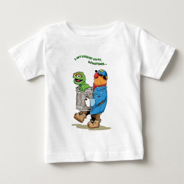 T-shirt Pour Bébé Sesame Street | Oscar & Bruno l'éboueur (Devant)