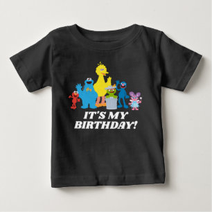 T-shirt Pour Bébé Sesame Street Pals   C'est mon anniversaire