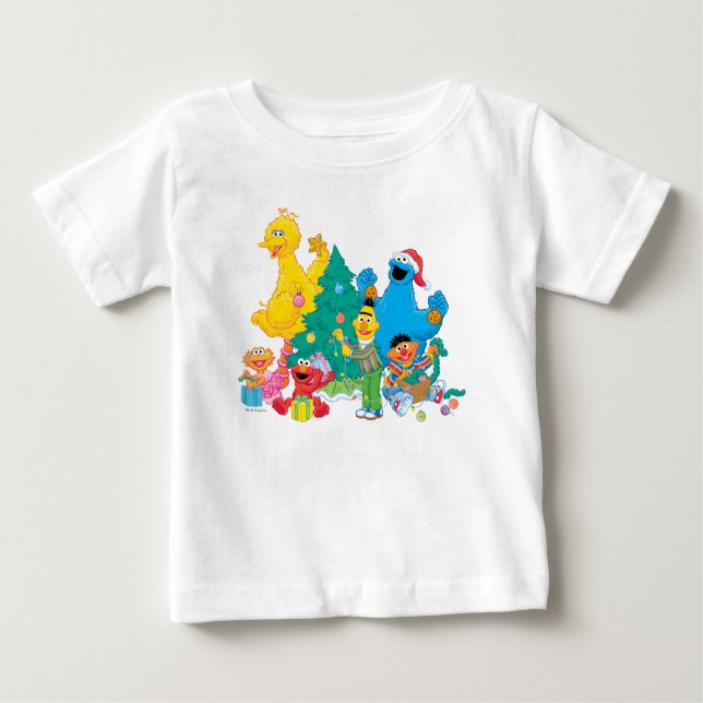T-shirt Pour Bébé Sesame Street | Pals de Noël (Devant)