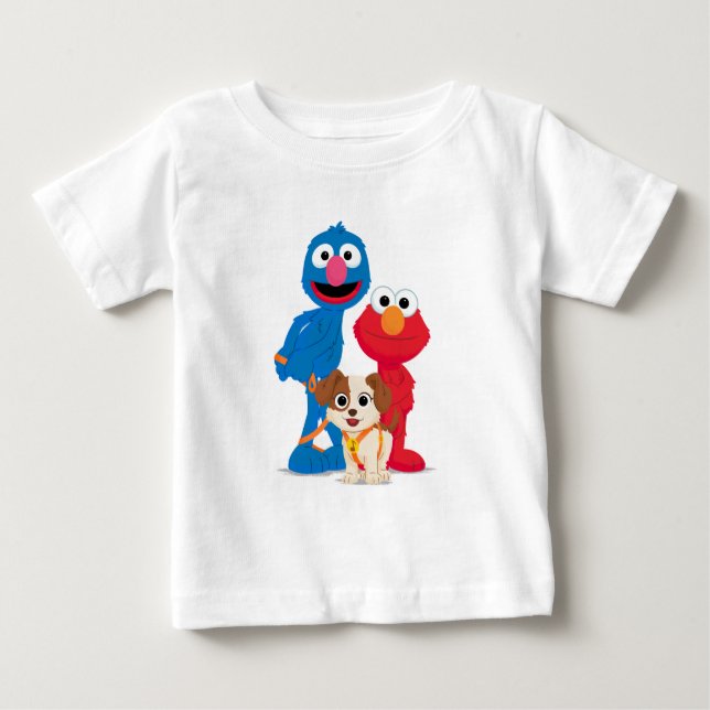 T-shirt Pour Bébé Sesame Street | Tango avec Grover & Elmo (Devant)