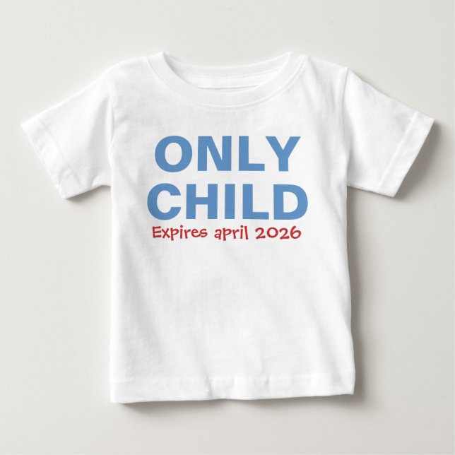 T-shirt Pour Bébé Seul Enfant Expirant Drôle Bleu Grand Frère Tout-P (Devant)