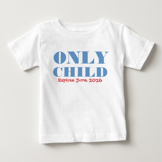 T-shirt Pour Bébé Seul Enfant Expirant Drôle Grand Frère Bleu Tout-P (Devant)