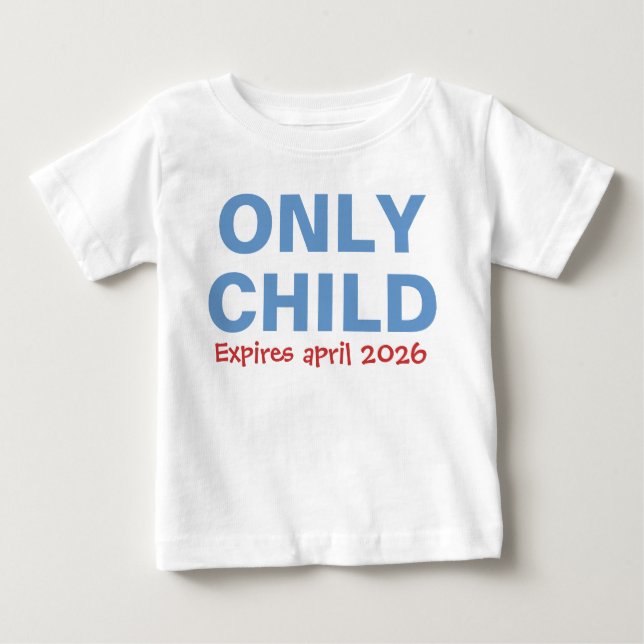 T-shirt Pour Bébé Seul Enfant Expirant Funny Blue Big Brother Toddle (Devant)