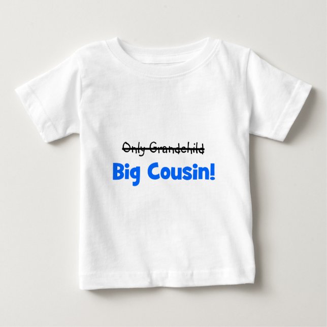 T-shirt Pour Bébé Seulement petit-enfant - > GRAND COUSIN ! (Devant)