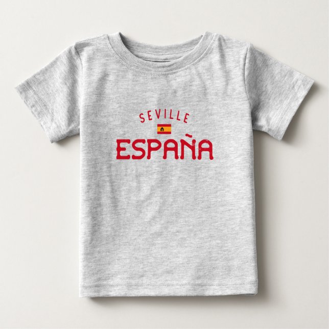 T-shirt Pour Bébé Séville Espagne en détresse (Espagne) (Devant)