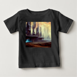 T-shirt Pour Bébé SF City sur une planète étrange 2