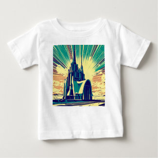 T-shirt Pour Bébé SF Église futuriste 3