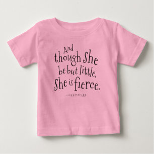 T-shirt Pour Bébé Shakespeare Citation Elle Est Fierce Girls Tutu Ts
