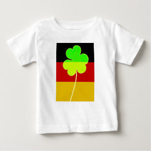T-shirt Pour Bébé Shamrock du drapeau irlandais allemand Clover St P