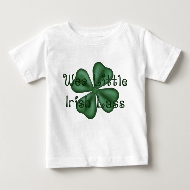 T-shirt Pour Bébé Shamrock irlandais petit de jeune fille de KRW (Devant)