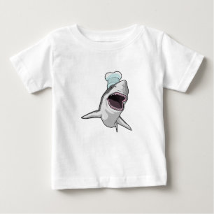 T-shirt Pour Bébé Shark as Cook
