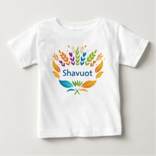 T-shirt Pour Bébé Shavuot - Symbole Shavuot avec blé coloré