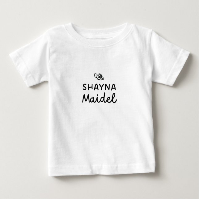T-shirt Pour Bébé Shayna Maidel Yiddish  (Devant)