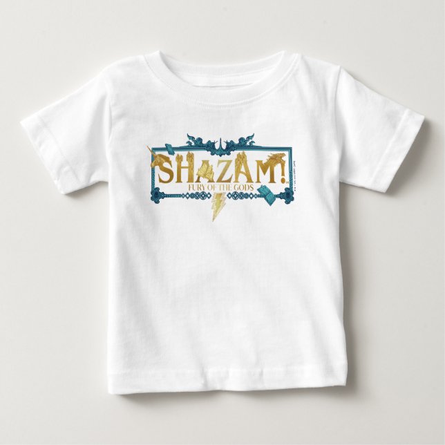 T-shirt Pour Bébé SHAZAM ! Furie des dieux | Logo mythique (Devant)