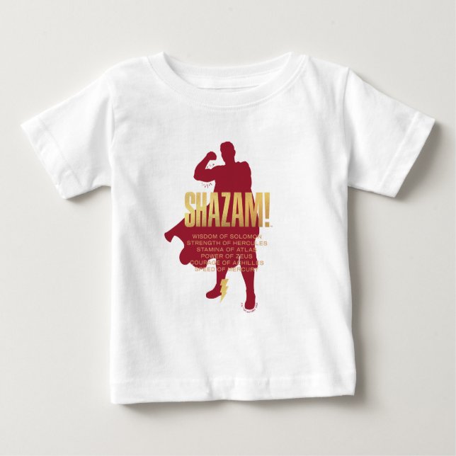 T-shirt Pour Bébé SHAZAM ! Furie des dieux | Silhouette Flexante (Devant)
