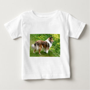 T-shirt Pour Bébé Sheltie Shetland Sheepdog Peinture