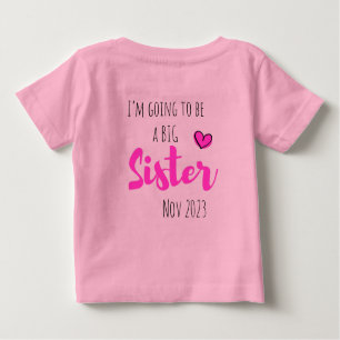 T-shirt Pour Bébé shhh I have a secret, big sister customizable