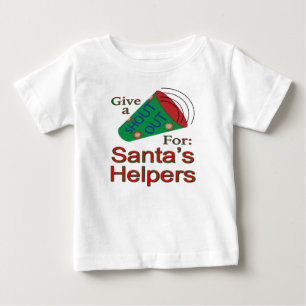 T-shirt Pour Bébé Shout Out pour Père Noël Helpers
