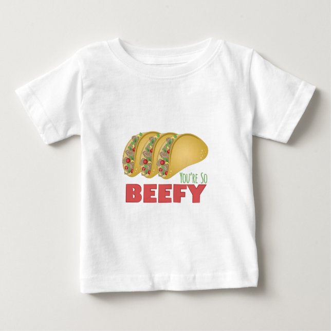T-shirt Pour Bébé Si costaud (Devant)
