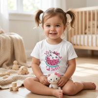 Si Douce Mignonne Chat Kawaii Mangeant Pastèque To
