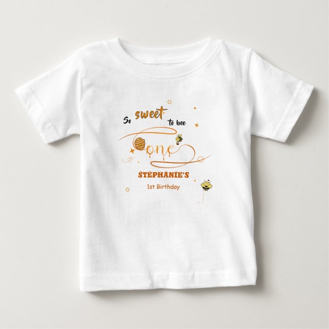 T-shirt Pour Bébé Si doux d'être un joli petit abeille 1er anniversa (Devant)