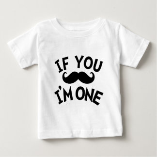 T-shirt Pour Bébé Si tu te moustaches, je suis un