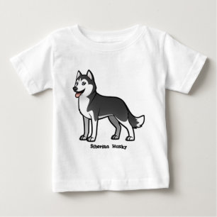T-shirt Pour Bébé Sibérien Husky