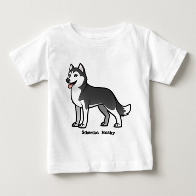 T-shirt Pour Bébé Sibérien Husky (Devant)
