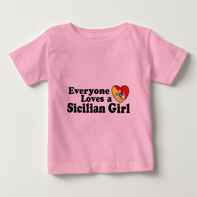 T-shirt Pour Bébé Sicilienne fille (Devant)