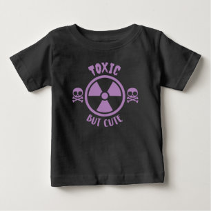 T-shirt Pour Bébé Signal d'avertissement toxique mais mignon