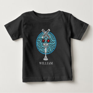 T-shirt Pour Bébé Signal de croisement de chemin de fer nom personna