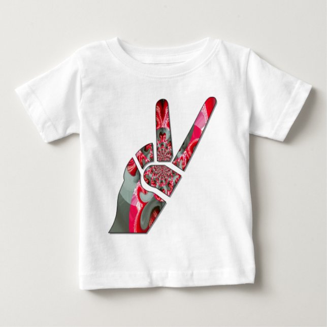 T-shirt Pour Bébé Signe de paix à la main (Devant)