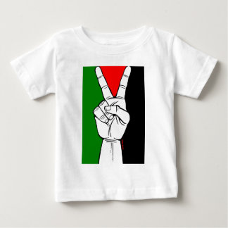 T-SHIRT POUR BÉBÉ SIGNE DE PAIX DE DRAPEAU DE LA PALESTINE
