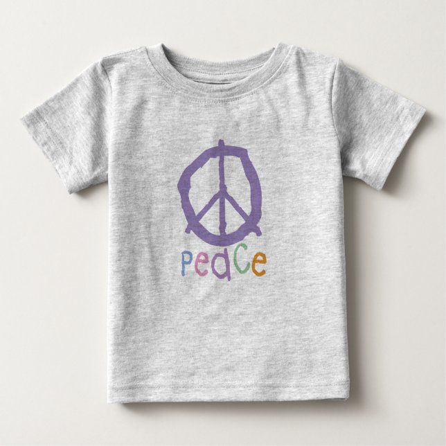 T-shirt Pour Bébé Signe de paix de l'enfant (Devant)
