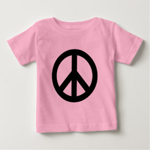 T-shirt Pour Bébé Signe de paix noir blanc symbole