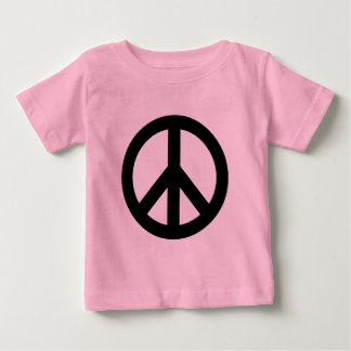 T-shirt Pour Bébé Signe de paix noir blanc symbole