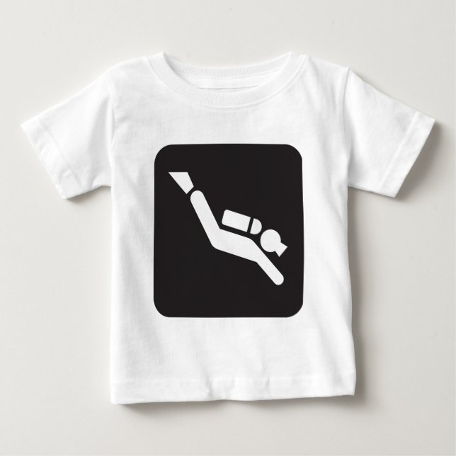 T-shirt Pour Bébé Signe de plongée à l'air (Devant)